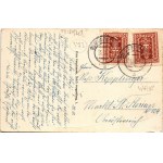 1922 Sopronkeresztúr, Németkeresztúr, Deutschkreutz; Nádasdy kastély, Fő utca, vasútállomás. Fritz Voigtländer kiadása / Schloss, Hauptstrasse, Bahnstation / castle, main street, railway station (fa)