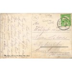 1909 Zurány, Zarándfalva, Zurndorf; Frigyes főherceg malom, Dinamitgyár, Felső Fő út, Fő utca / Erzherzog Friedrichische Mühle, Dynamit-Fabrik, Obere Haupstrasse, Hauptgasse / mill, dynamite factory, main street. Art Nouveau, floral (fl)