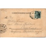 1902 Innsbruck, Hofer Denkmal, Schloss Ambras, Berg Isel / 6 monument, castle. Art Nouveau, floral, litho (fl)