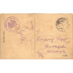 1915 Grodków, Grottkau; Kaiserliches Postamt / post office. Erich Seifert + Reserve-Lazarett Grottkau (cut)