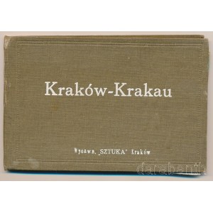 Kraków, Krakau; postcard booklet with 9 cards. Sztuka (damaged)