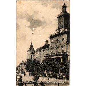 1915 Lublin, Ratusz / town hall, market + K.u.K. Feldspital 8/9 K.U.K. FELDPOSTAMT 507 (EK)