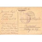 1915 Piotrków, Piotrków Trybunalski; Przejazd / railway station + Tábori postahivatal 58 (EK)