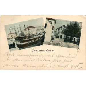 1909 Risan, Risano presso Cattaro (Kotor) / port, street view (EM)