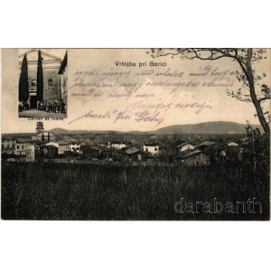 1915 Gorizia, Görz, Gorica; Cerkev sv. Ivana. V. Stein / church, view + K.u.k. Feldkanonenregiment Nr. 21. Batterie Nr. 9. Von der Armee im Felde