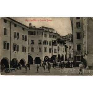 Gorizia, Görz, Gorica; Piazza Duomo, Birra. Stengel &amp; Co. / square, pub (pinholes)