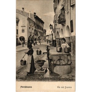 Monfalcone, Via del Duomo / street view, well