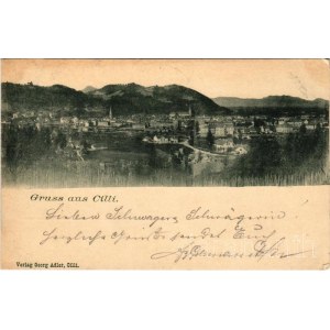 1899 Celje, Cilli; general view. Verlag Georg Adler (EK)