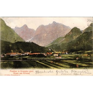 1906 Kranjska Gora, Kranjskagora, Kronau; general view. F. Pecar (EK)
