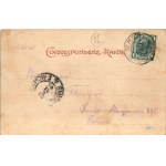 1905 Ljubljana, Laibach; Resselstrasse v. d. Jubiläumsbrücke, Apotheke zu Mariahilf / street view, pharmacy (EK)