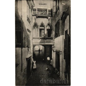 Piran, Pirano; street, old town (fl)
