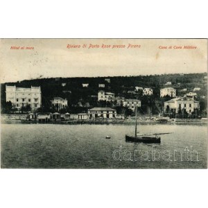 Portoroz, Porto Rose, Portorose; Hotel al mare, Casa di Cura Militare / hotel, military spa. Franc. Heizinger (fl)
