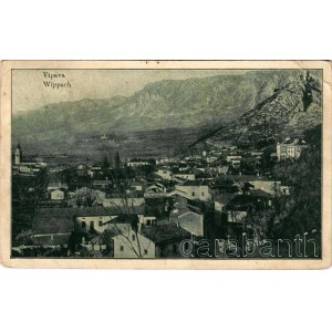 1915 Vipava, Wippach; general view, castle ruins (EB)