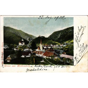 1902 Vitanje, Weitenstein; general view with church (fl)