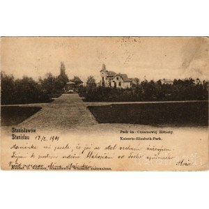 1901 Ivano-Frankivsk, Stanislawów, Stanislau; Park im Cesarzowej Elzbiety / Kaiserin Elisabeth-Park / Empress Elisabeth of Austria (Sisi) Park (EK)
