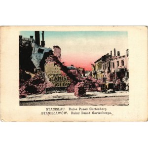 Ivano-Frankivsk, Stanislawów, Stanislau; Ruine Pasaz Gartenberg. E. Schreier / WWI military, ruins (EK)