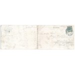 Lviv, Lwów, Lemberg; 2-tiled folding panoramacard (worn at fold)