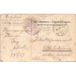 1915 Sasiv, Sassów; Willa Elza / villa + K. k. komb. Landst. Baon. des 5. Korps 2. Feldkomp. TÁBORI POSTAHIVATAL 97 (EM)