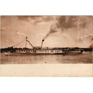1918 DDSG BUDAPEST paddle steamer, steamship (fl)