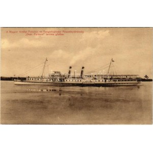 A Magyar Királyi Folyam- és Tengerhajózási Részvénytársaság (MFTR) Deák Ferenc termes gőzöse. Klösz György és fia / Hungarian passenger steamship