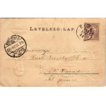 1900 Petőfi Sándor - Boldog, kinek fejére az ég oly sorsot mért, hogy bor- és leányért éljen, és haljon a honért hazafias propaganda. Leitner M. L. és Fia / Hungarian patriotic propaganda. Emb. (b)