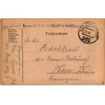 Fröliche Ostern / Húsvéti, katonai, kézzel rajzolt képeslap / Eastern greetings, WWI. Austro-Hungarian K.u.K. military, custom made postcard (vágott / cut)