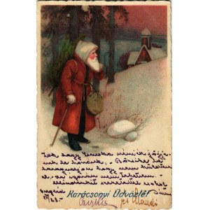 Karácsonyi üdvözlet! Mikulás az erdő szélén / Christmas greetings with Saint Nicholas