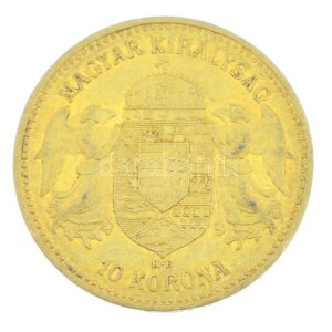 1901KB 10K Au Ferenc József Körmöcbánya kapszulában (3,38g/0.900) T:XF,VF Hungary 1901KB 10 Korona Au Franz Joseph I Kremnitz / Kremnica in capsule (3,38g/0.900) C:XF,VF Adamo K8, Krause KM#485