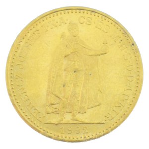1892KB 20K Au Ferenc József Körmöcbánya kapszulában (6,78g/0.900) T:XF,VF Hungary 1892KB 20 Korona Au Franz Joseph I Kremnitz / Kremnica in capsule (6,78g/0.900) C:XF,VF Adamo K9, Krause KM#486