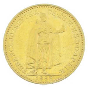 1898KB 20K Au Ferenc József Körmöcbánya (6,78g/0.900) T:AU,XF / Hungary 1898KB 20 Korona Au Franz Joseph Kremnitz (6,78g/0.900) C:AU,XF Adamo K9, Krause KM#486