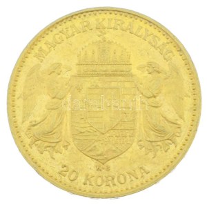 1899KB 20K Au Ferenc József Körmöcbánya (6,78g/0.900) T:XF / Hungary 1899KB 20 Korona Au Franz Joseph Kremnitz (6,78g/0.900) C:XF Adamo K9, Krause KM#486