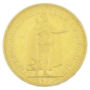 1900KB 20K Au Ferenc József Körmöcbánya kapszulában (6,77g/0.900) T:VF Hungary 1900KB 20 Korona Au Franz Joseph I Kremnitz / Kremnica in capsule (6,77g/0.900) C:VF Adamo K9, Krause KM#486