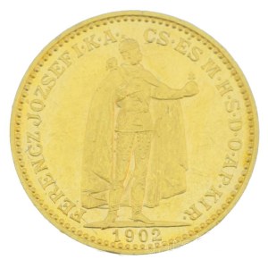 1909KB 20K Au Ferenc József Körmöcbánya kapszulában (6,78g/0.900) T:XF Hungary 1909KB 20 Korona Au Franz Joseph I Kremnitz / Kremnica in capsule (6,78g/0.900) C:XF Adamo K9, Krause KM#486