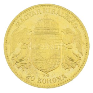 1909KB 20K Au Ferenc József Körmöcbánya kapszulában (6,78g/0.900) T:XF Hungary 1909KB 20 Korona Au Franz Joseph I Kremnitz / Kremnica in capsule (6,78g/0.900) C:XF Adamo K9, Krause KM#486