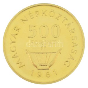 1961. 500Ft Au Liszt Ferenc kapuszlában (38,47g/0.986) T:UNC R! Hungary 1961. 500 Forint Au Franz Liszt in capsule (38,47g/0.986) C:UNC R! Adamo EM11, Krause KM#565