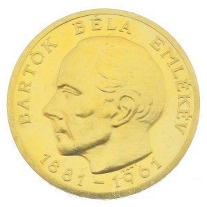 1961. 100Ft Au Bartók Béla kapszulában (7,7g/0.986) T:UNC / Hungary 1961. 100 Forint Au Béla Bartók in capsule (7,7g/0.986) C:UNC Adamo EM15, Krause KM#564