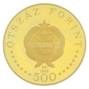 1968. 500Ft Au Semmelweis Ignác (42,08g/0.900) T:UNC folt R! Hungary 1968. 500 Forint Au Ignác Semmelweis (42,08g/0.900) C:UNC spotted R! Adamo EM32, Krause KM#587