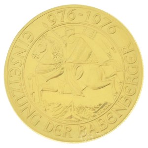 Ausztria 1976. 1000Sch Au Babenberg-dinasztia 976-1976 (13.56g/0.900) kapszulában T:AU Austria 1976. 1000 Schilling Au Babenberg dynasty 976-1976 (13.56g/0.900) in capsule C:AU Krause KM#2933