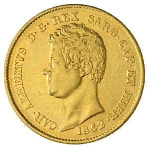 Olasz államok / Szárd-Piemonti Királyság 1842G 20L Au Károly Albert (6,44g/0.900) T:XF,VF Italian states / Kingdom of Sardinia-Piedmont 1842G 20 Lire Au Carlo Alberto (6,44g/0.900) C:XF,VF Krause KM#131