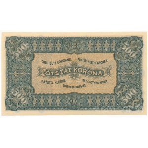 1923. 500K 5 A 010 947189 nyomdahely-jelölés nélkül T:AU Hungary 1923. 500 Korona 5 A 010 947189 without printer's mark C:AU Adamo K34, Krause P#74