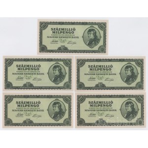 1946. 100.000.000MP (5x) T:AU Hungary 1946. 100.000.000 Milpengő (5x) C:AU Adamo P33, Krause P#130