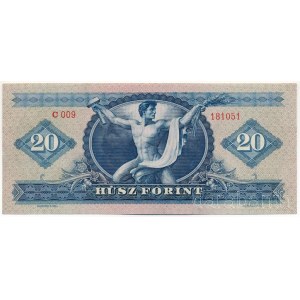 1949. 20Ft C 009 181051 T:F szép papír Hungary 1949. 20 Forint C 009 181051 C:F fine paper Adamo F10