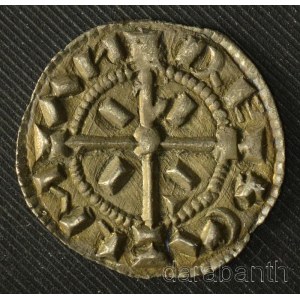 1095-1116. Denár Ag Kálmán (0,35g) T:XF patina Hungary 1095-1116. Denar Ag Coloman (0,35g) C:XF patina Huszár: 38., Unger I.: 29.