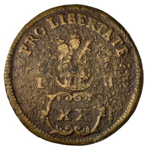 1705PH XX Poltura Cu II. Rákóczi Ferenc (14,93g) T:VF,F Hungary 1705PH XX Poltura Francis II Rákóczi (14,93g) C:VF,F Huszár:1529., Unger II.: 1130.a, Krause KM#275