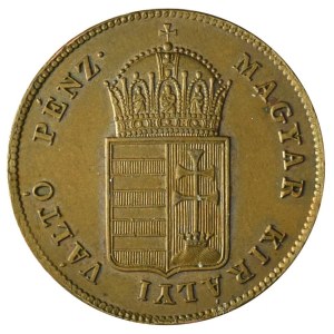 1848. 1kr Cu T:AU kis ph. Hungary 1848. 1 Krajczár Cu C:AU small edge error Adamo B1, Krause KM#430