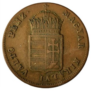 1848. 1kr Cu T:AU,XF Hungary 1848. 1 Krajczár Cu C:AU,XF Adamo B1, Krause KM#430