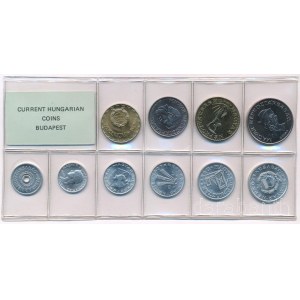 1987. 2f-20Ft (10xklf) érmés forgalmi sor fóliatokban T:UNC Hungary 1987. 2 Fillér - 20 Forint (10xdiff) coin set in sealed plastic case C:UNC Adamo FO20