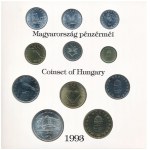 1993. 10f-200Ft (11xklf) forgalmi sor Magyarország pénzérméi karton dísztokban, benne 200Ft Ag MNB. Egylapos verzió T:BU Hungary 1993. 10 Fillér - 200 Forint (11xdiff) Magyarország pénzérméi (Coins of Hungary) coin set in case, within 200 Forint Ag 