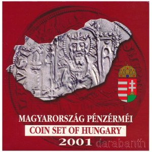 2001. 1Ft-100Ft (7xklf) forgalmi sor dísztokban, Magyarország pénzérméi sorozat T:PP kis patina Hungary 2001. 1 Forint - 100 Forint (7xdiff) coin set, Magyarország pénzérméi (Coins of Hungary) in case C:PP small patina Adamo FO34.1