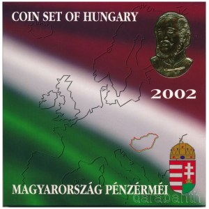 2002. 1Ft-100Ft (8xklf) forgalmi sor szettben, közte 100Ft Kossuth T:PP Hungary 2002. 1 Forint - 100 Forint (8xdiff) coin set, within 100 Forint Kossuth in case C:PP Adamo FO35.1